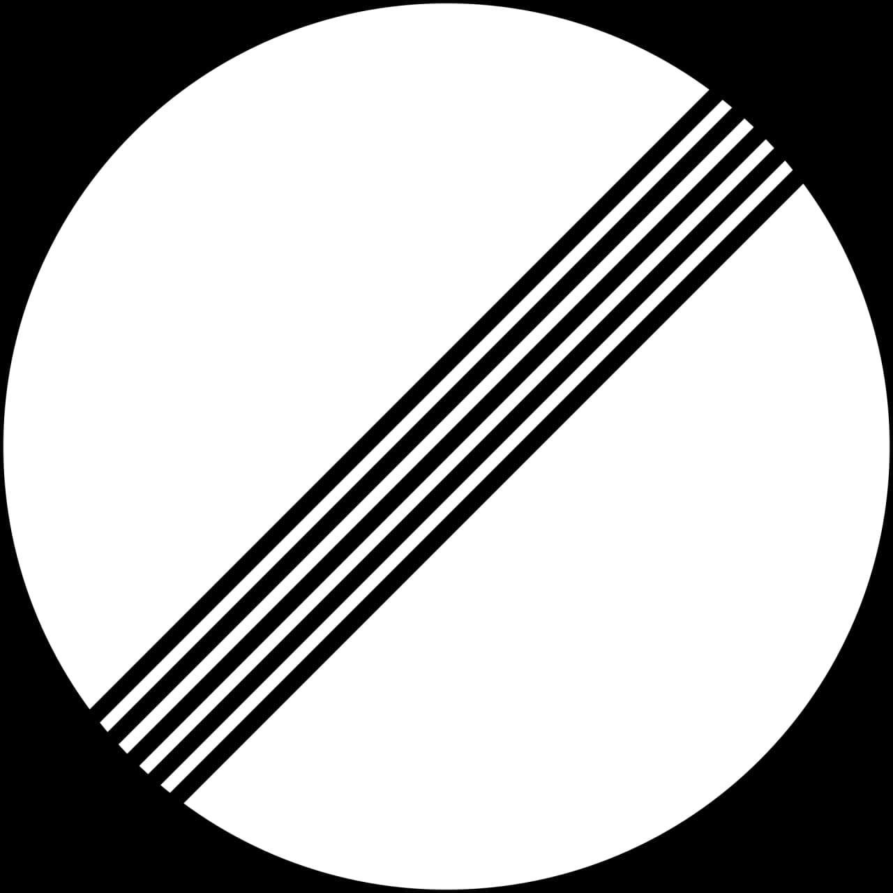 C59 - End of prohibition road sign