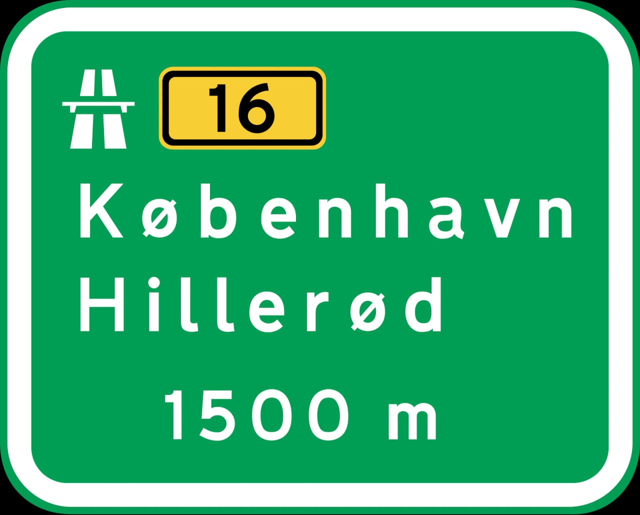 I18 - Exit to another motorway in 1500m road sign