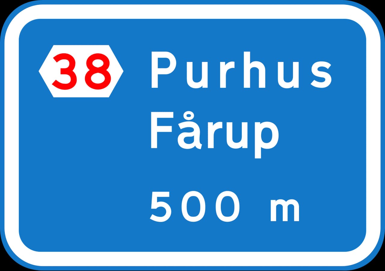 I12 - Exit from motorway in 500 m road sign