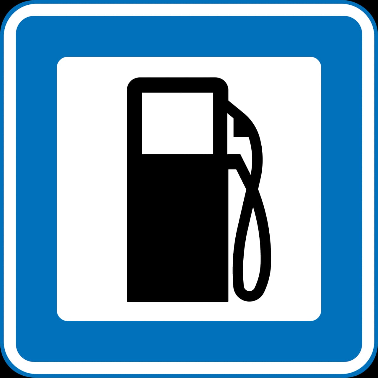 M24 - Filling station road sign