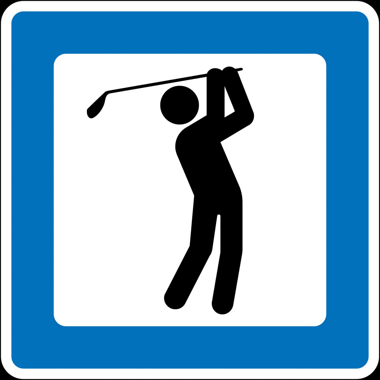 M36 - Golf Course road sign