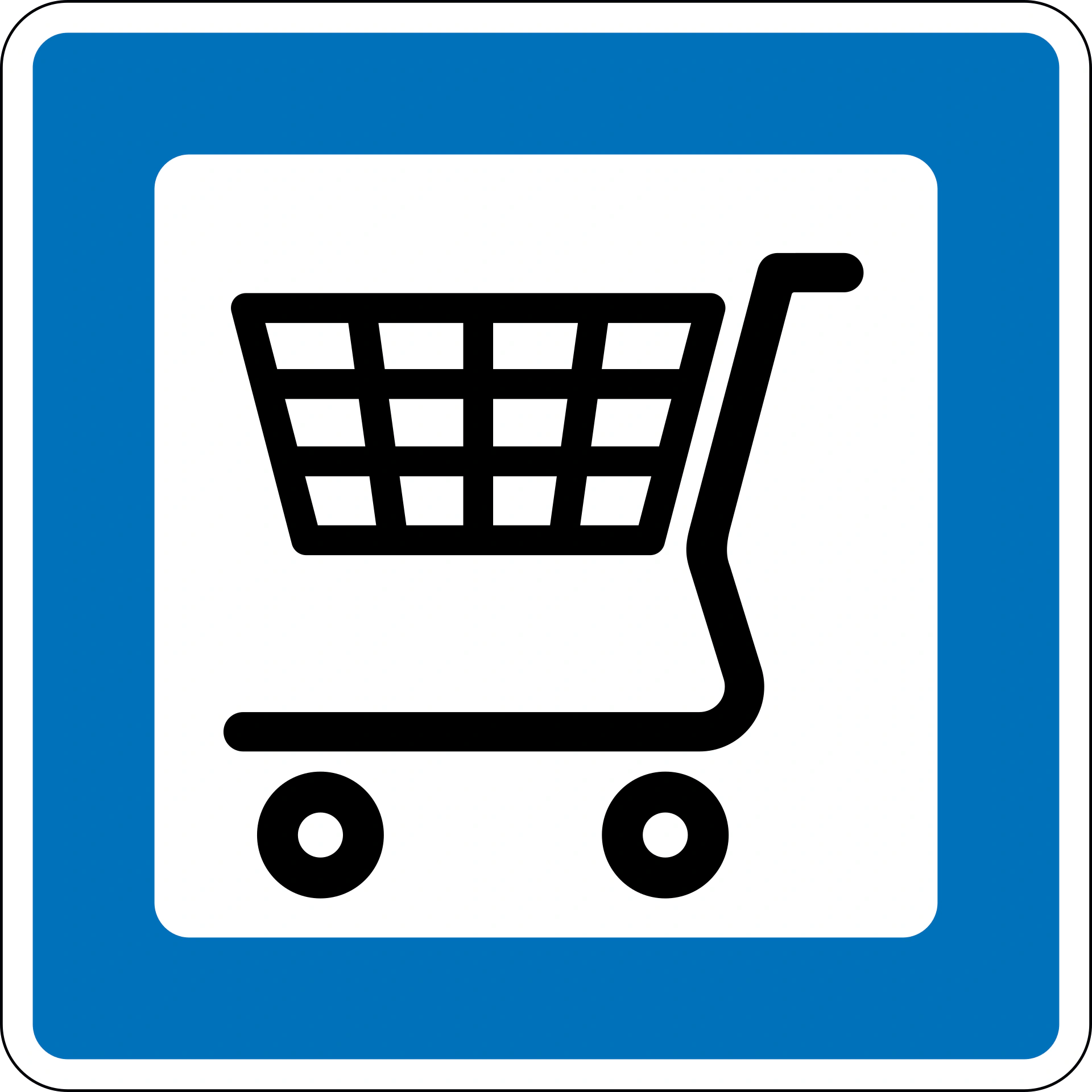 M101 - Grocery store road sign