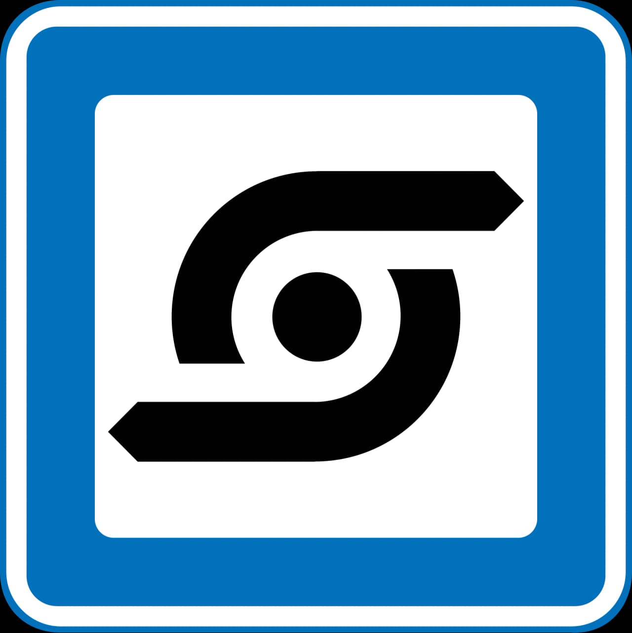 M18 - Hub (communal transport) road sign
