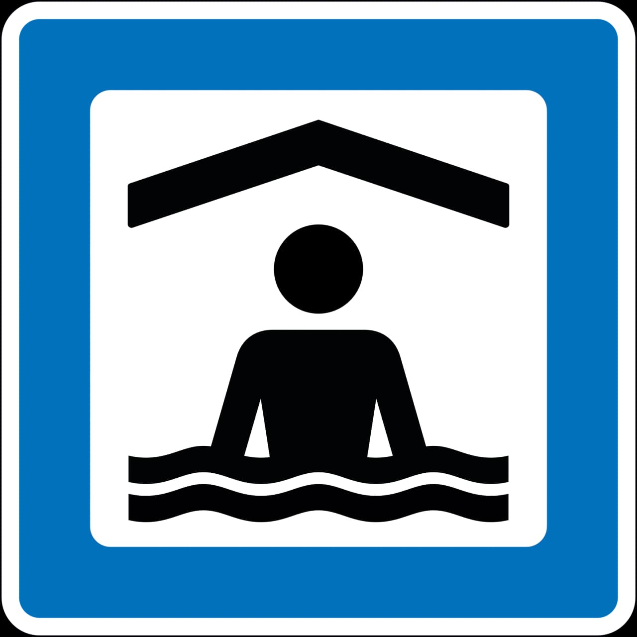 M35.1 - Indoor swimming pool road sign