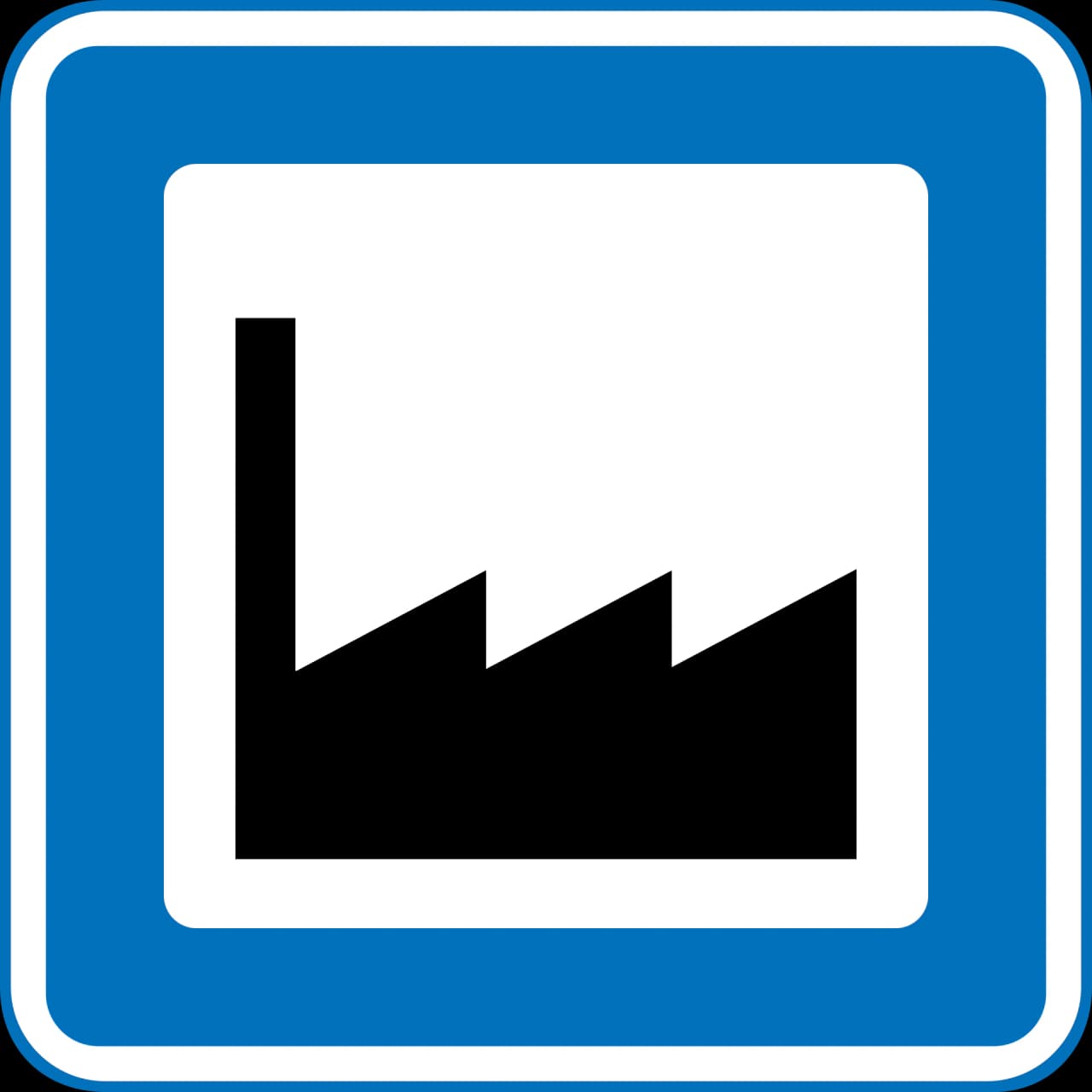 M57 - Industrial area road sign