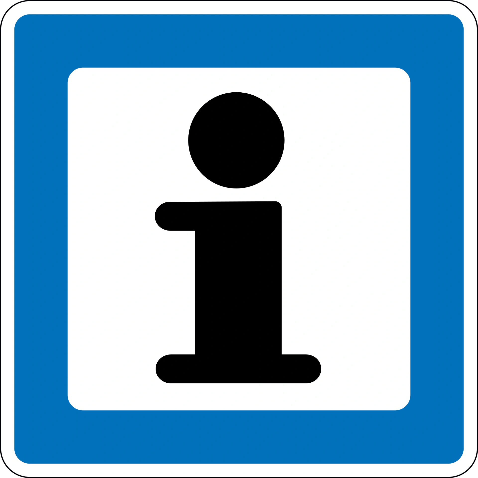 M61 - Information point road sign