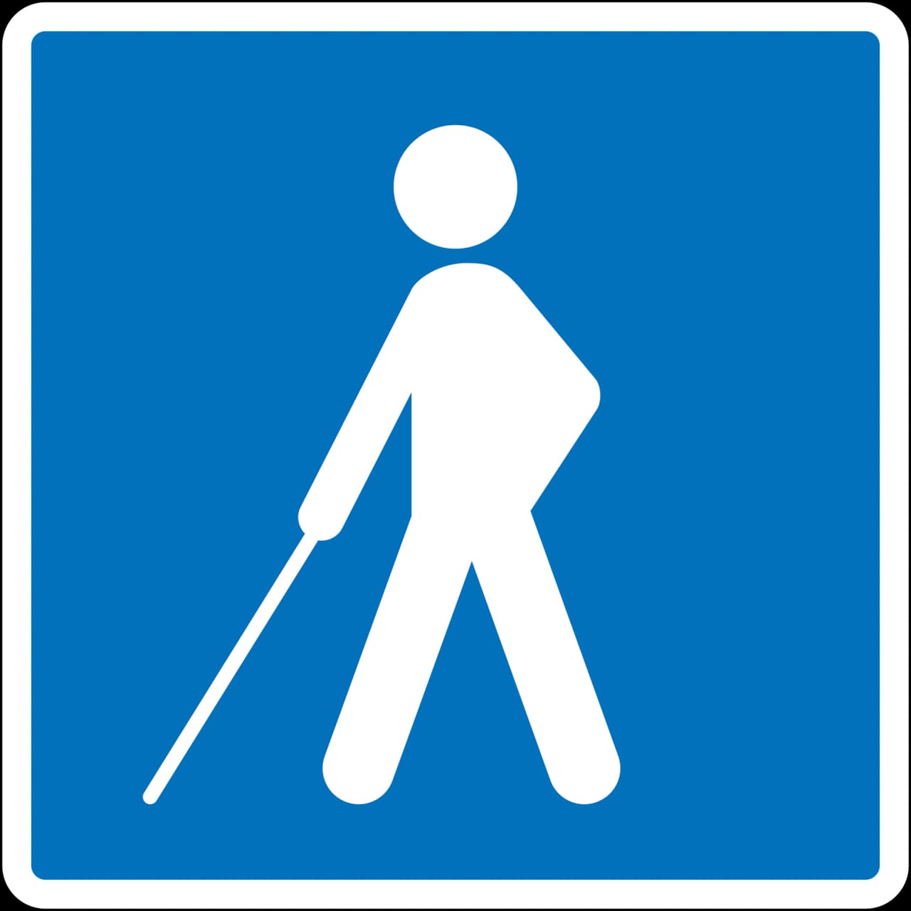 E24 - Instructions for visually impaired road sign