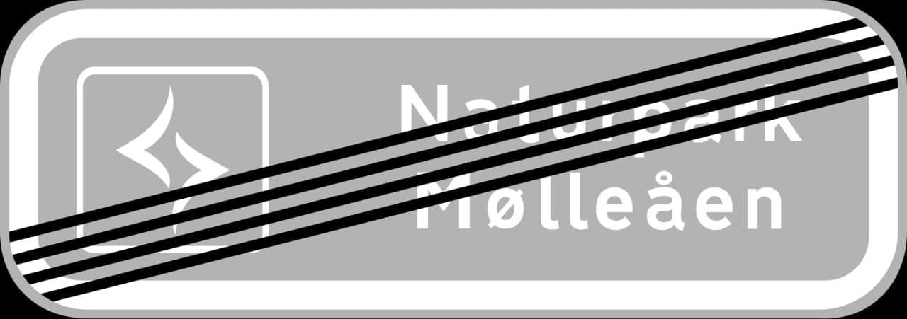 H50.1 - Leaving nature park road sign