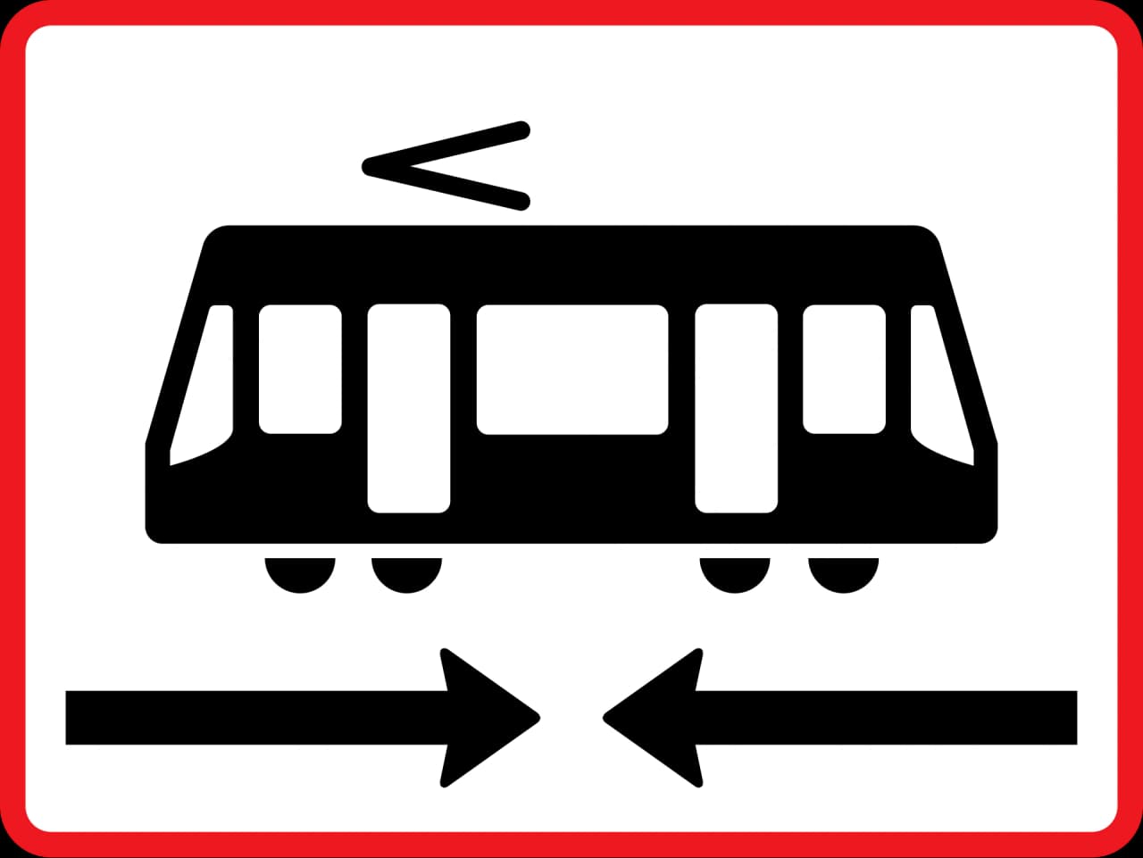 UB11.3 - Light rail crossing road sign