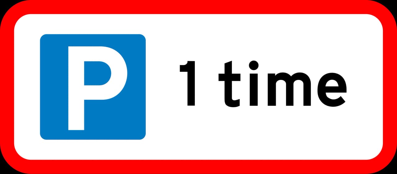 UC33 - Limited parking road sign