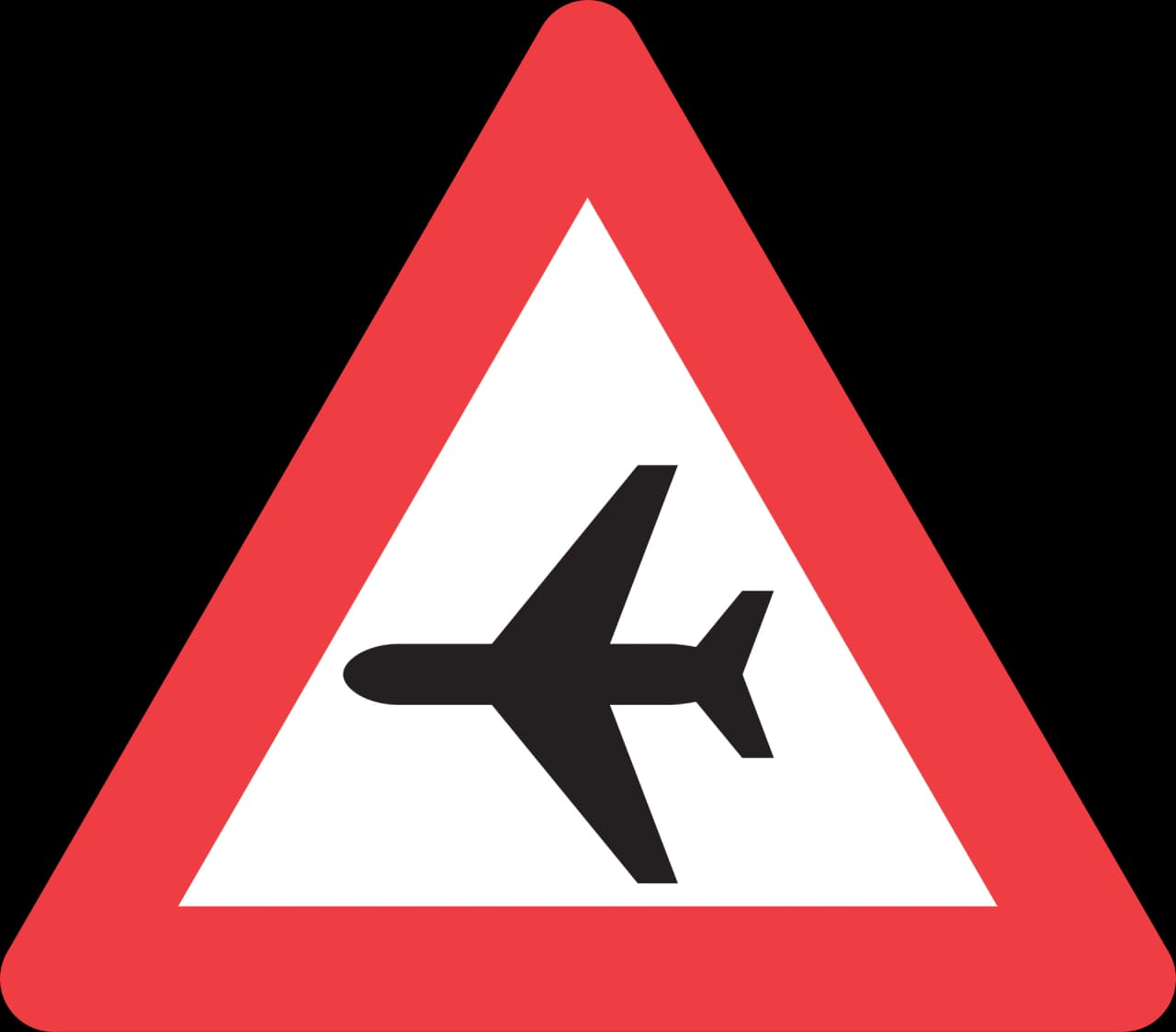 A96 - Low airplanes road sign