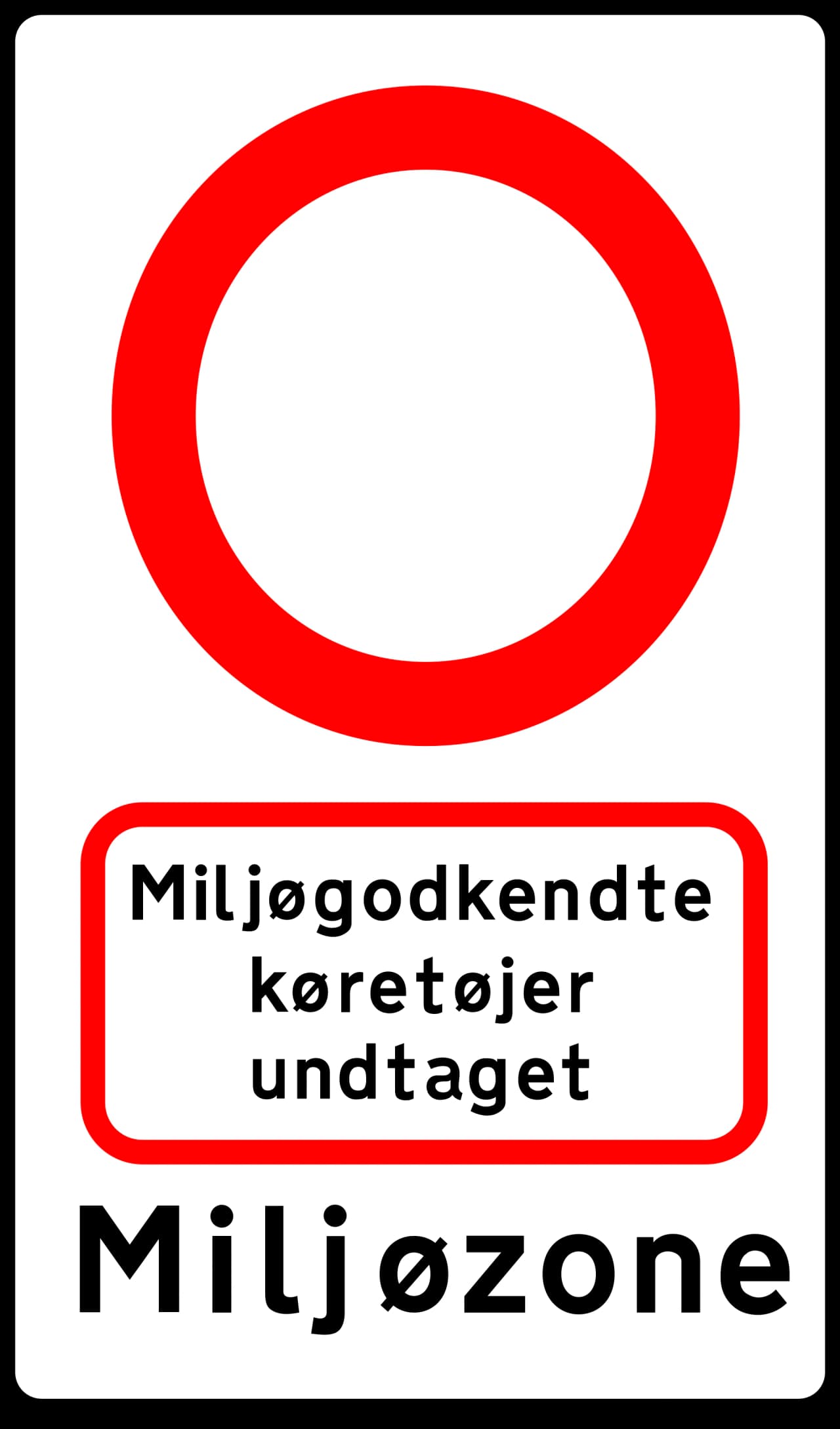 E68.9 - Low-emission zone road sign