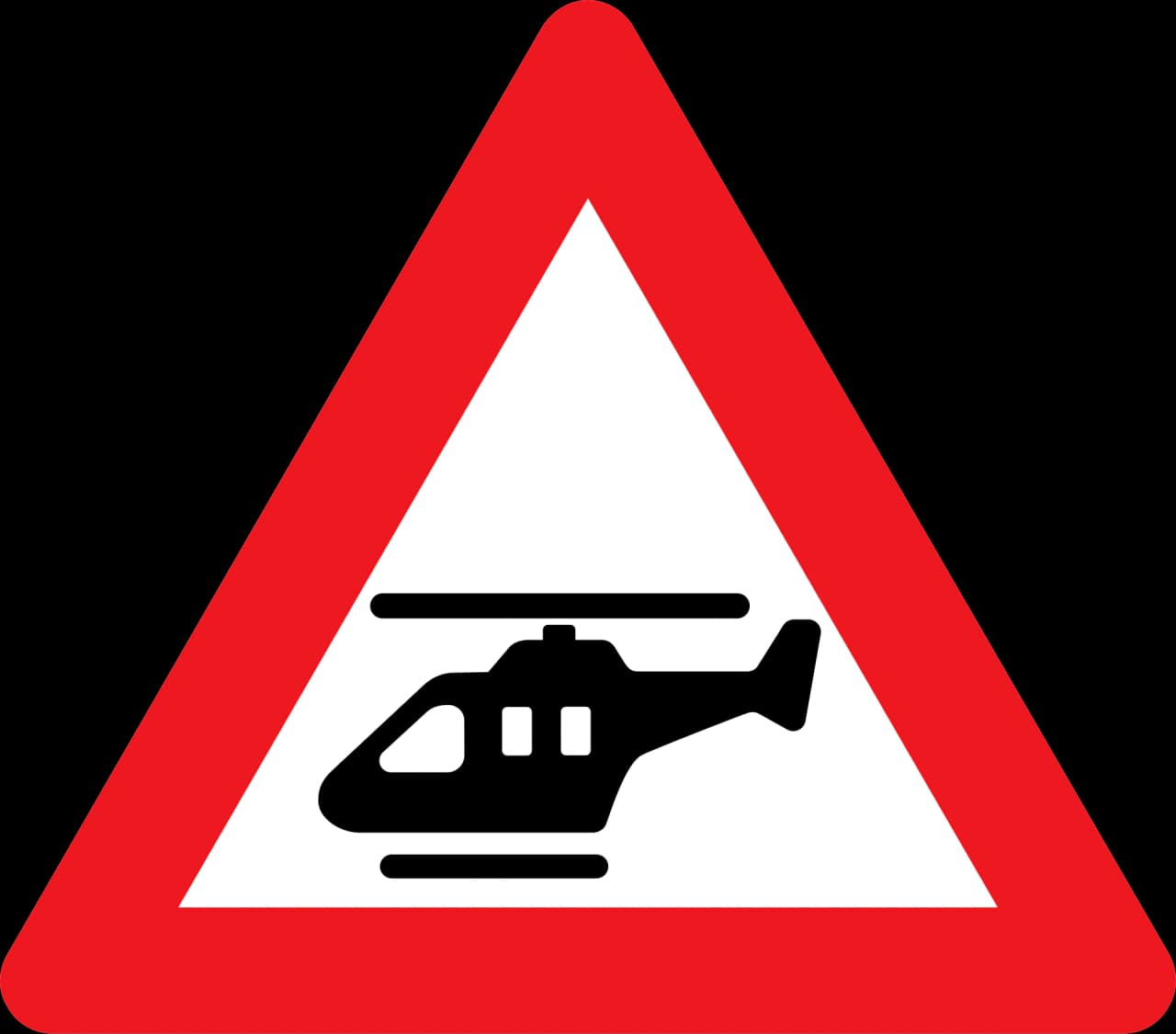 A97 - Low helicopters road sign
