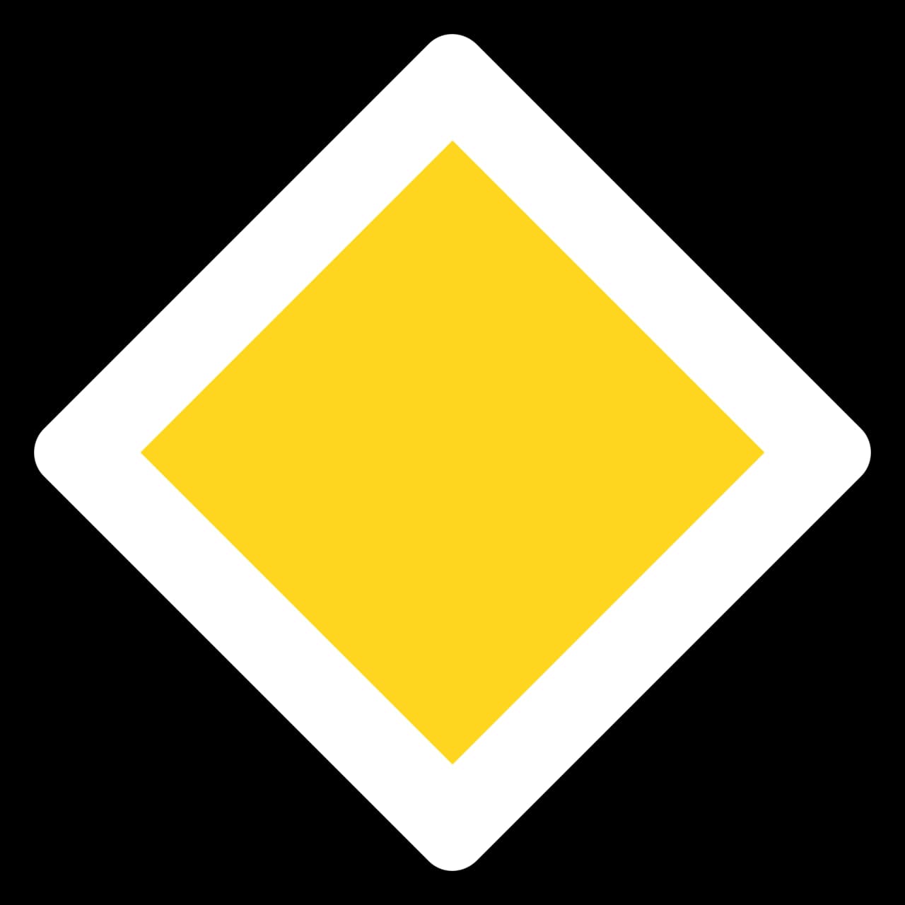 B16 - Main road road sign