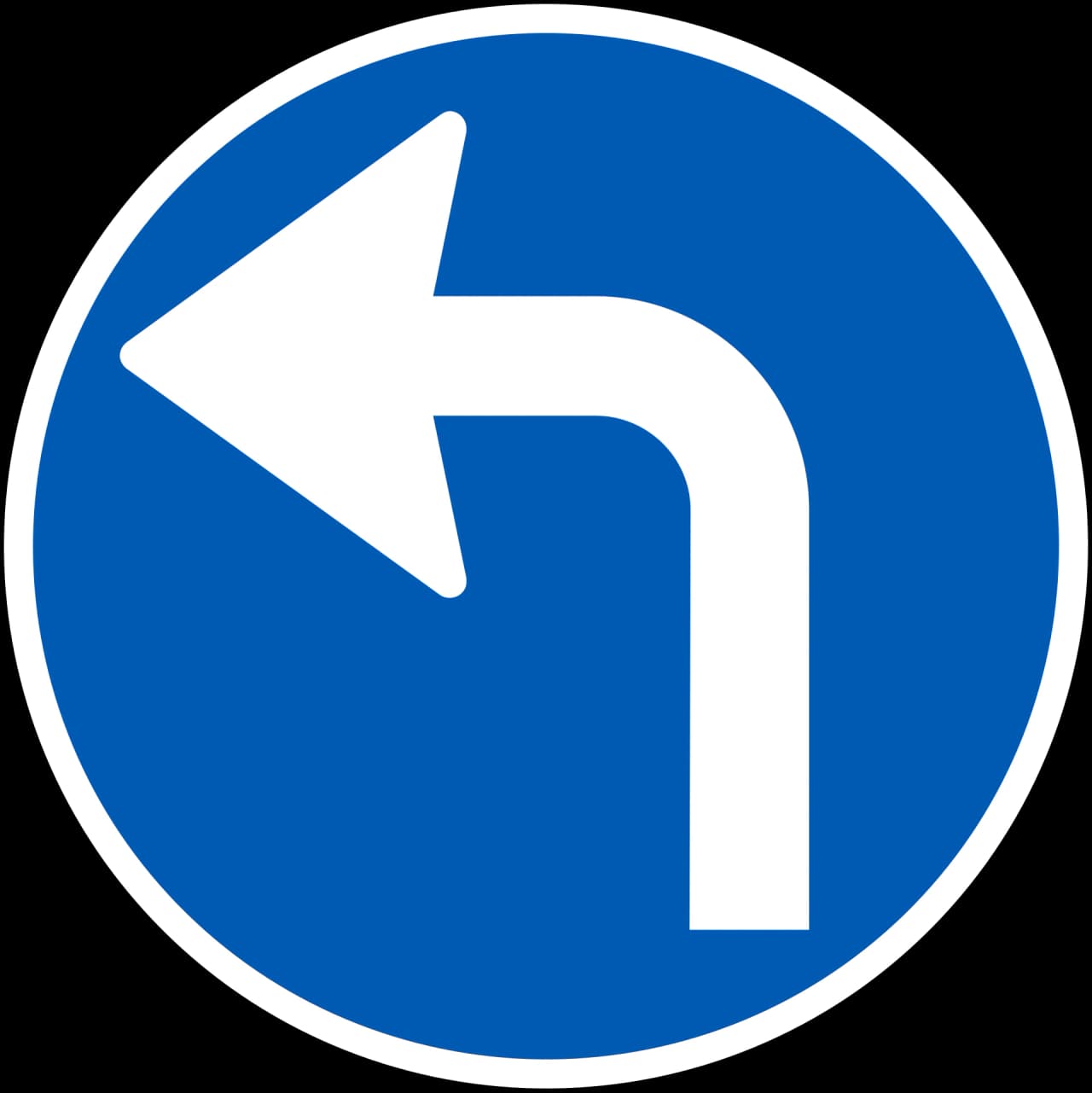 D11.4 - Mandatory direction road sign