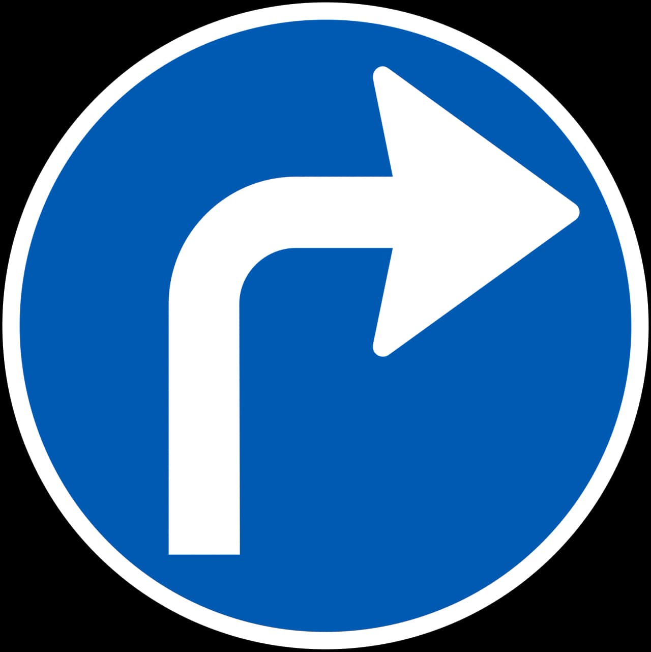 D11.5 - Mandatory direction road sign
