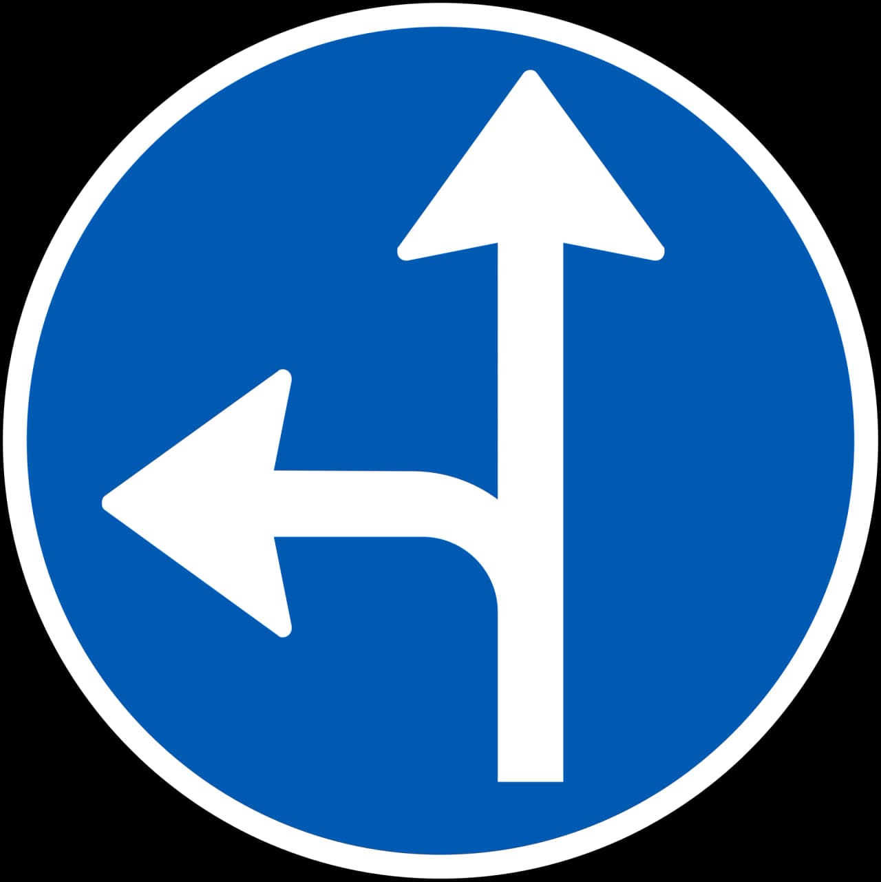 D11.6 - Mandatory direction road sign