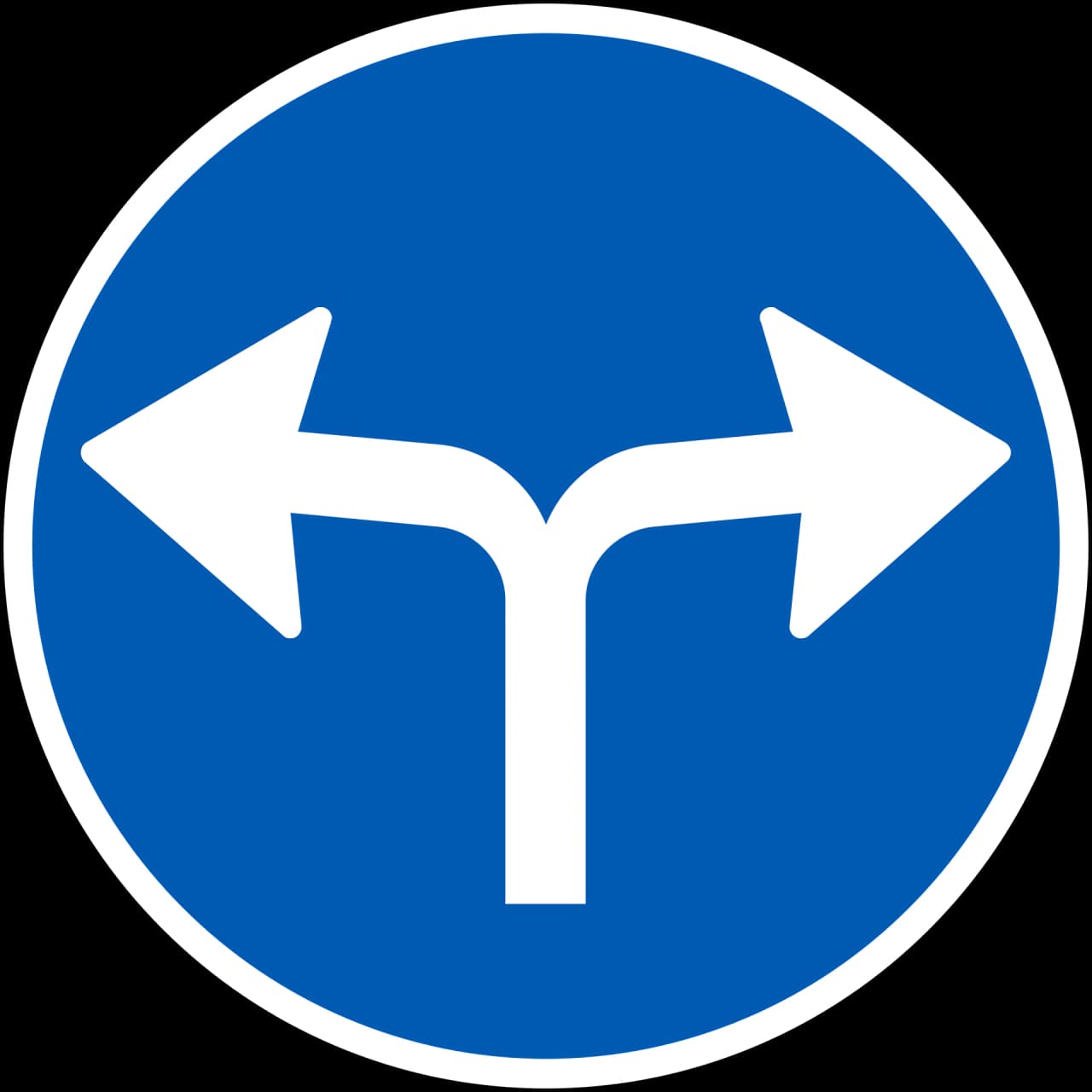 D11.8 - Mandatory direction road sign