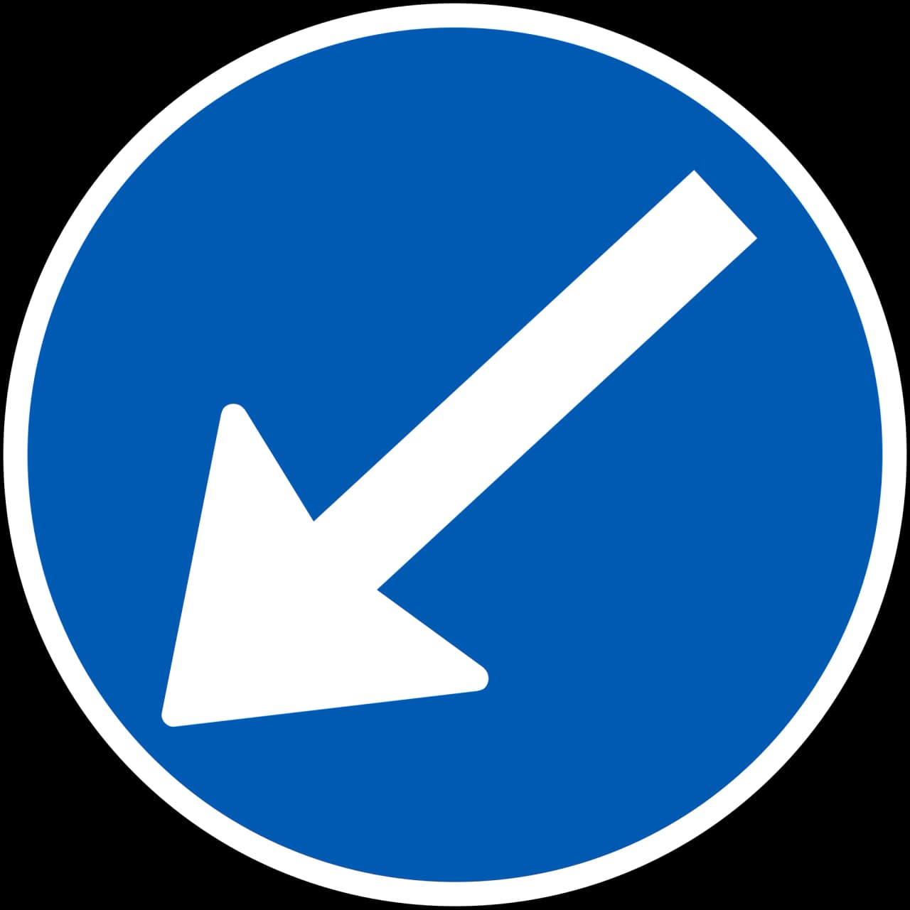 D15.2 - Mandatory passage road sign
