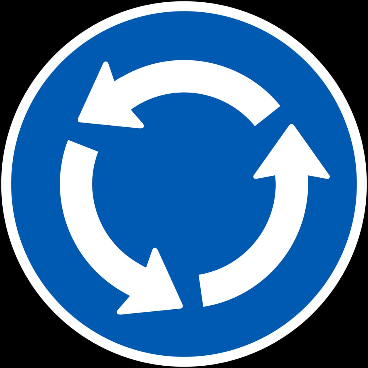 D12 - Mandatory direction in the roundabout road sign