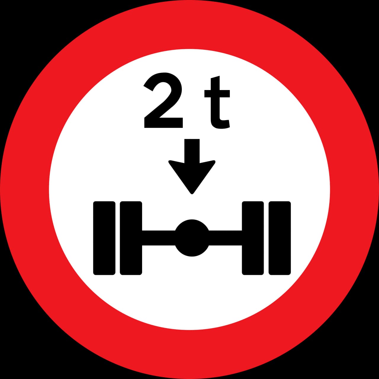 C35 - Max axle load road sign