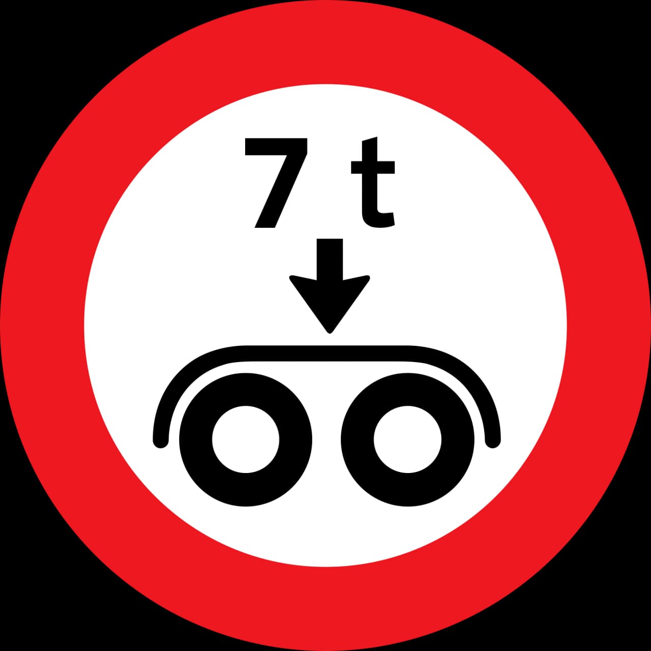 C36 - Max bogie load road sign