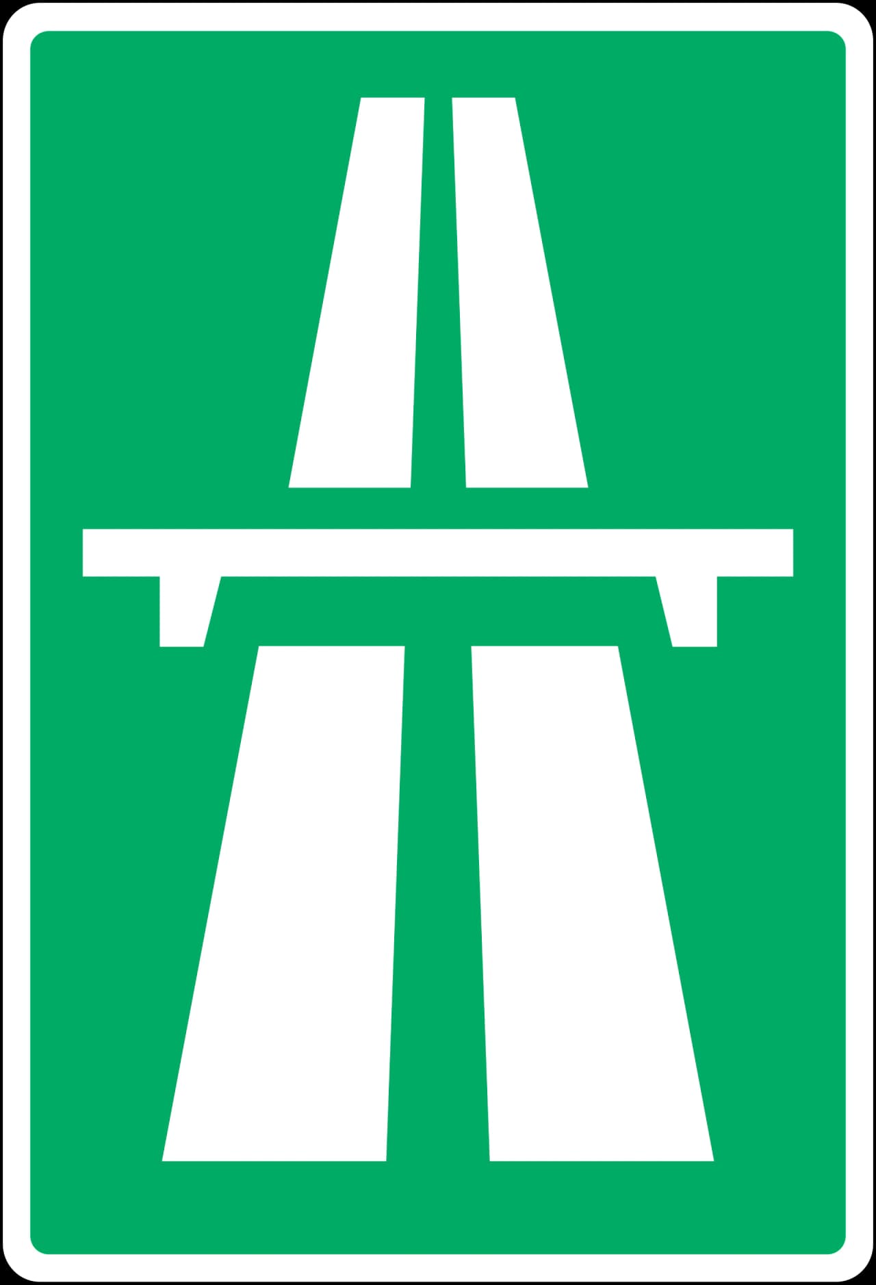 E42 - Motorway road sign