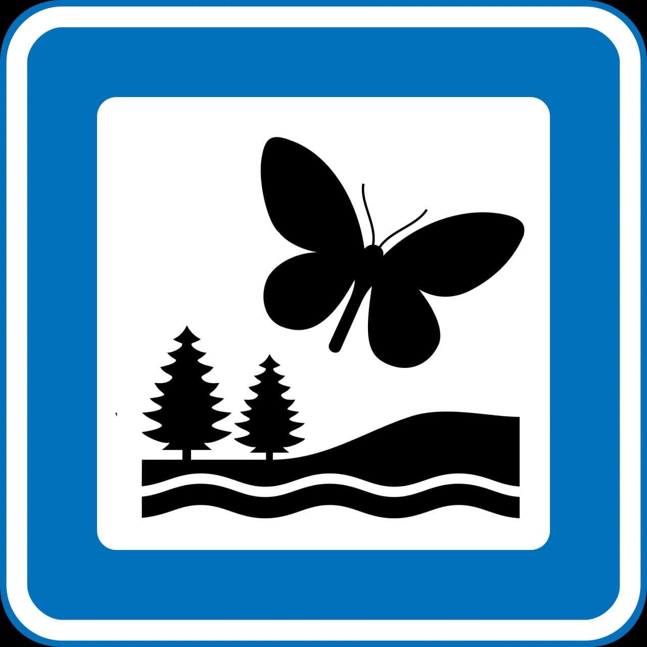 M116 - Nature reserve road sign