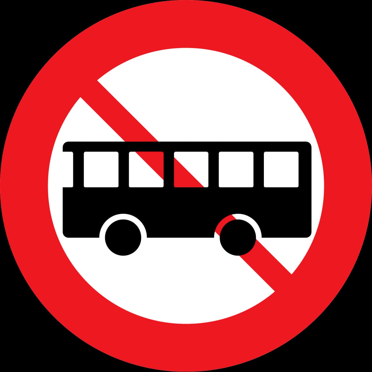 C23.2 - No buses road sign