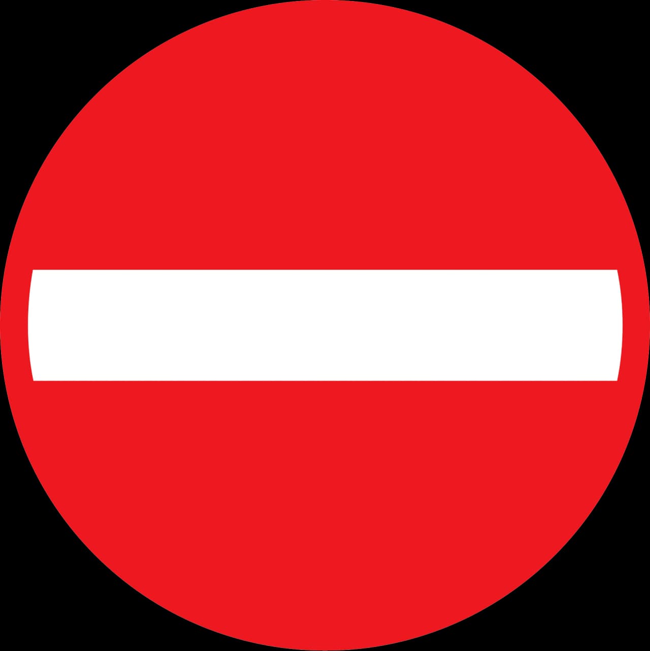 C19 - No entry road sign