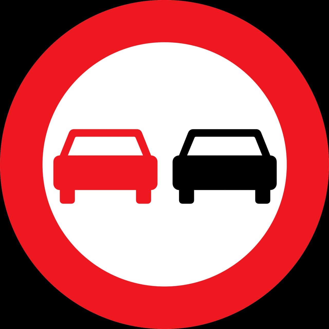C51 - No overtaking road sign