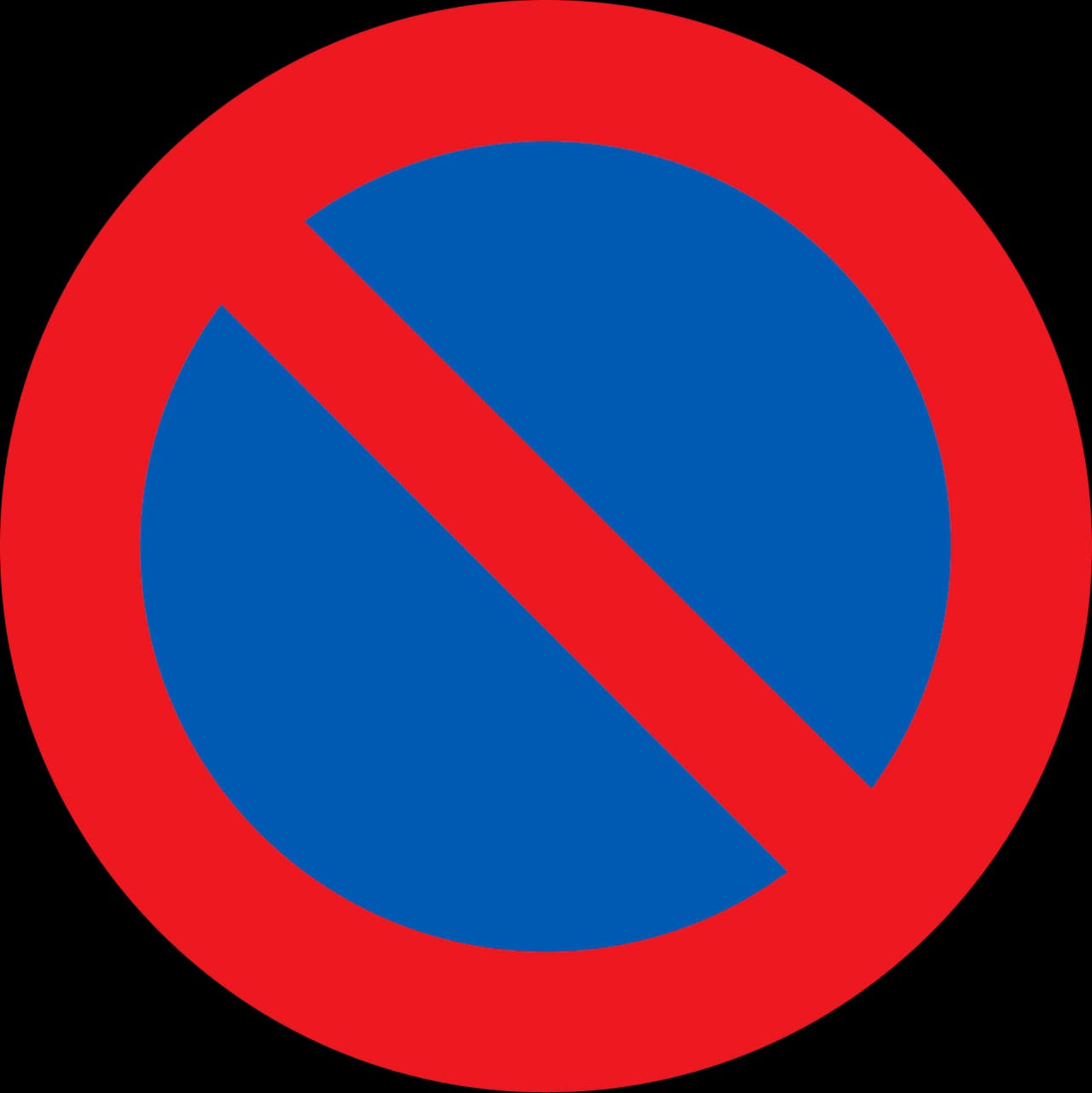 C62 - No parking road sign