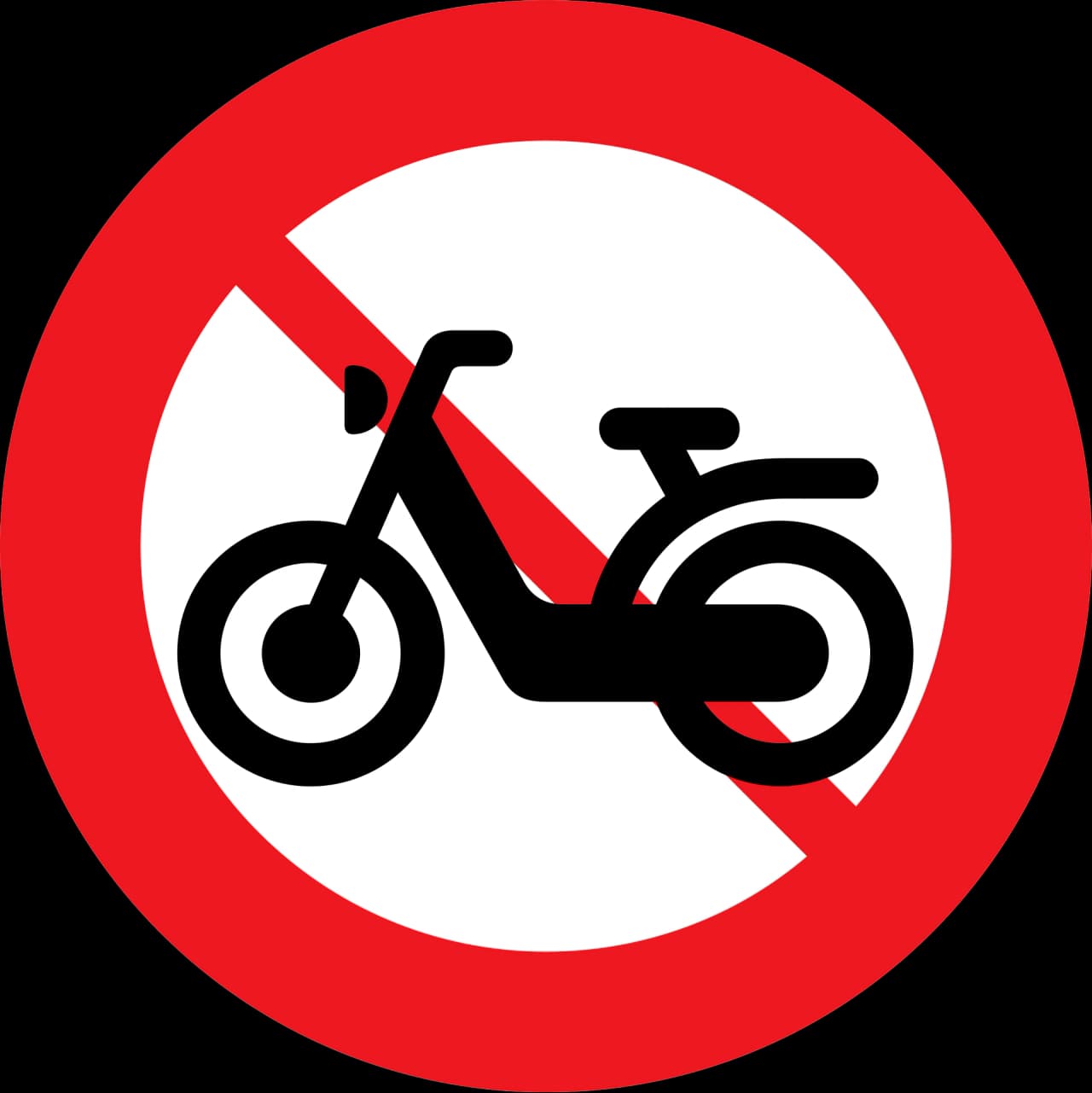 C25.2 - No small mopeds road sign