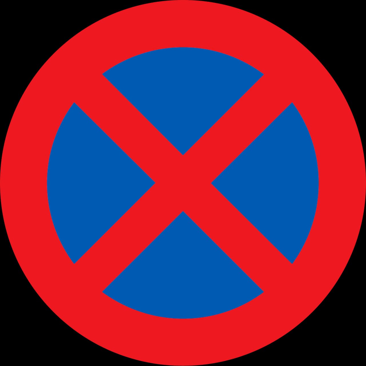 C61 - No stopping road sign