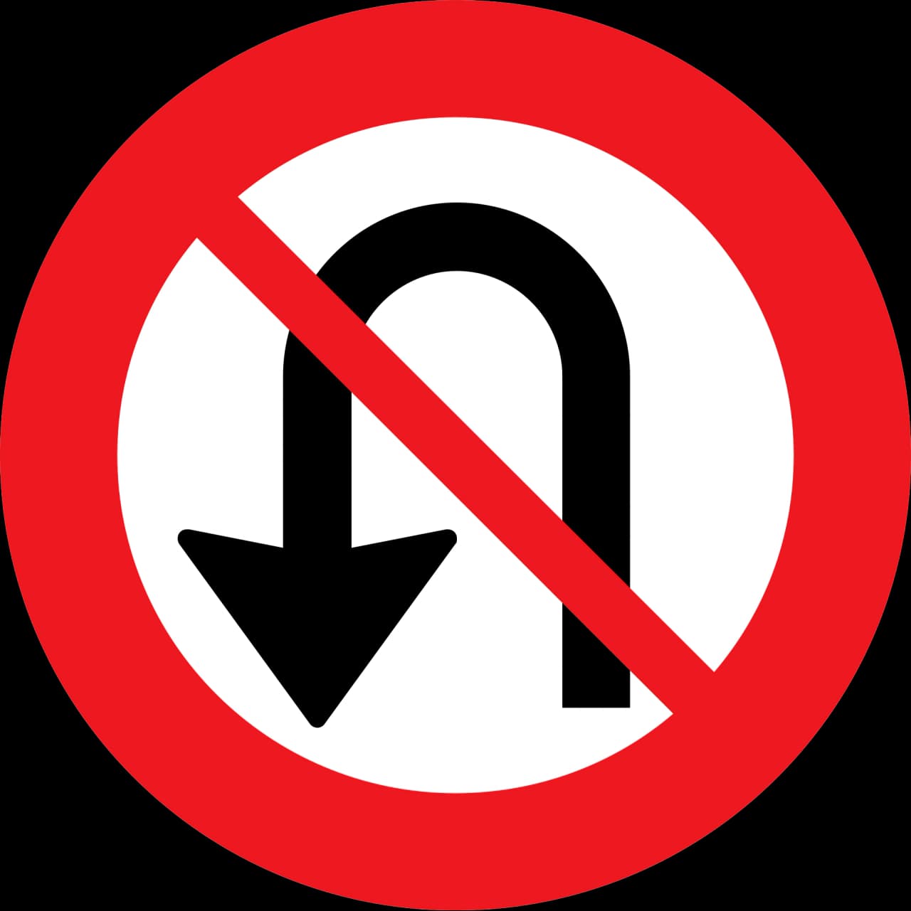 C12 - No U-turns road sign