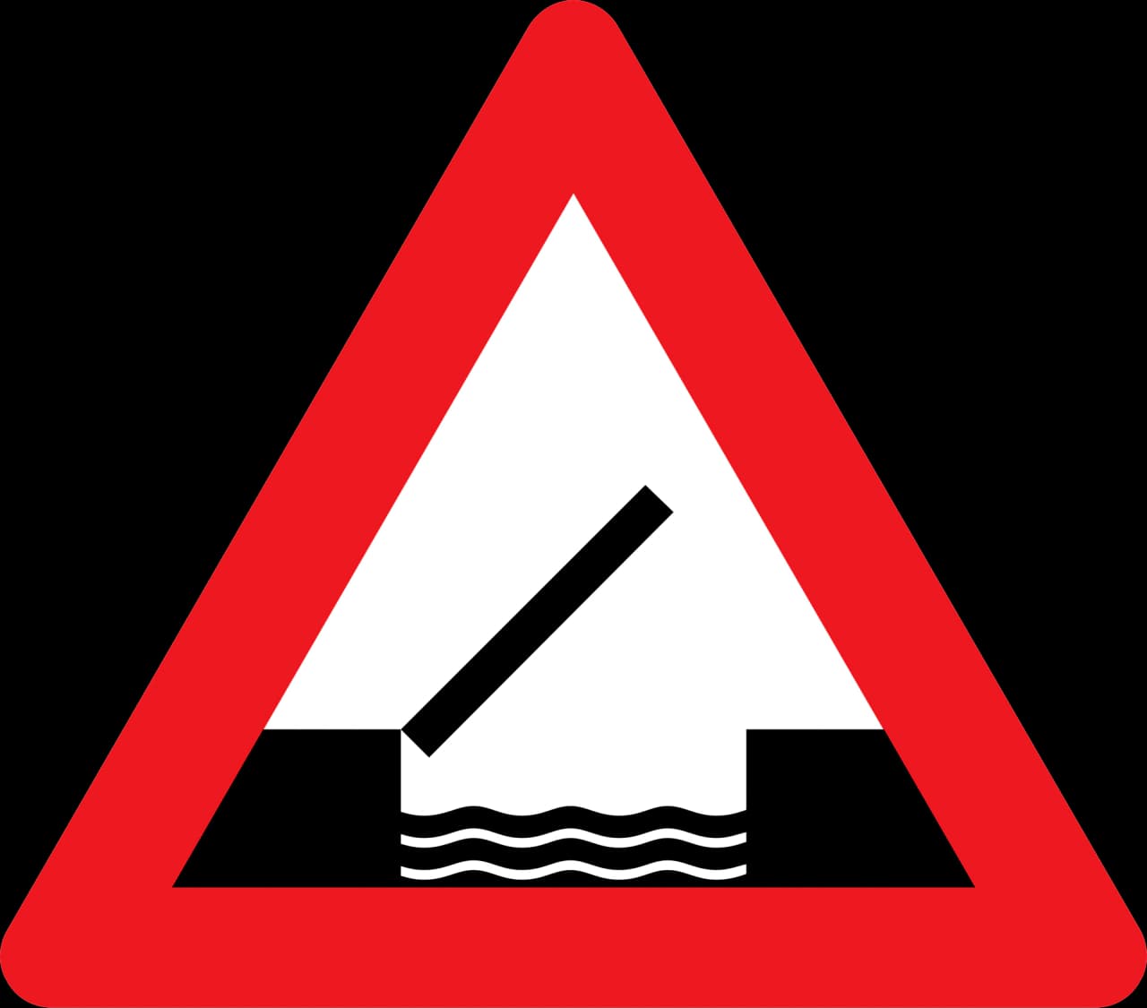 A91 - Opening bridge road sign