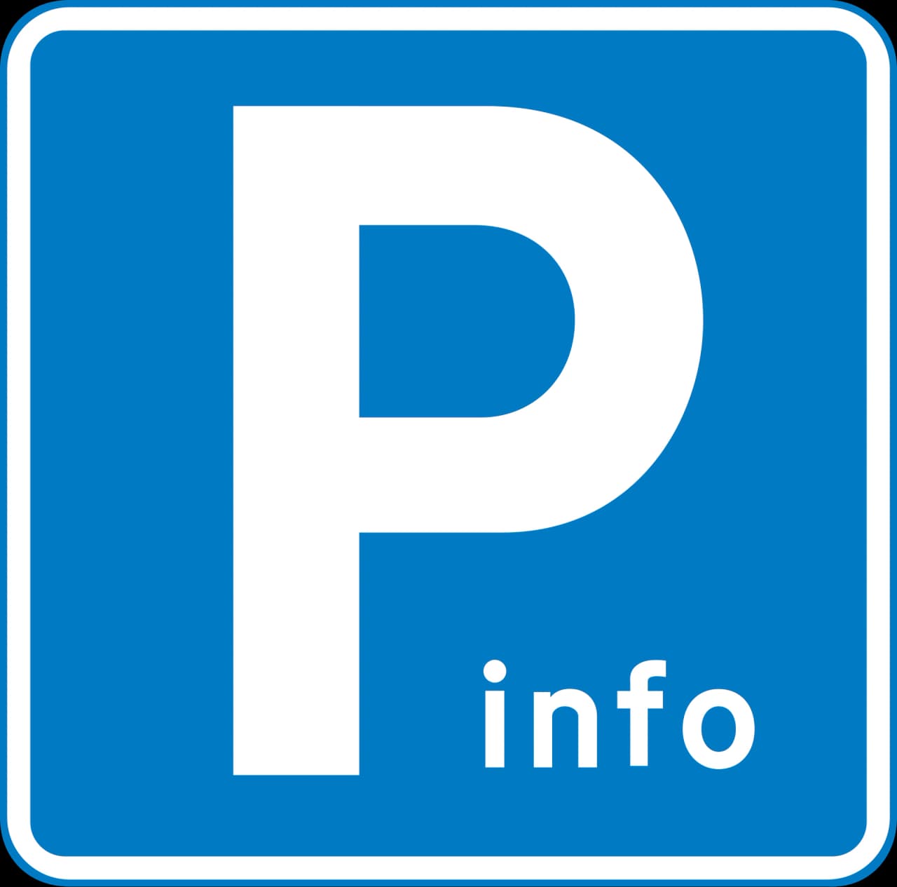 E70 - Parking zone information road sign