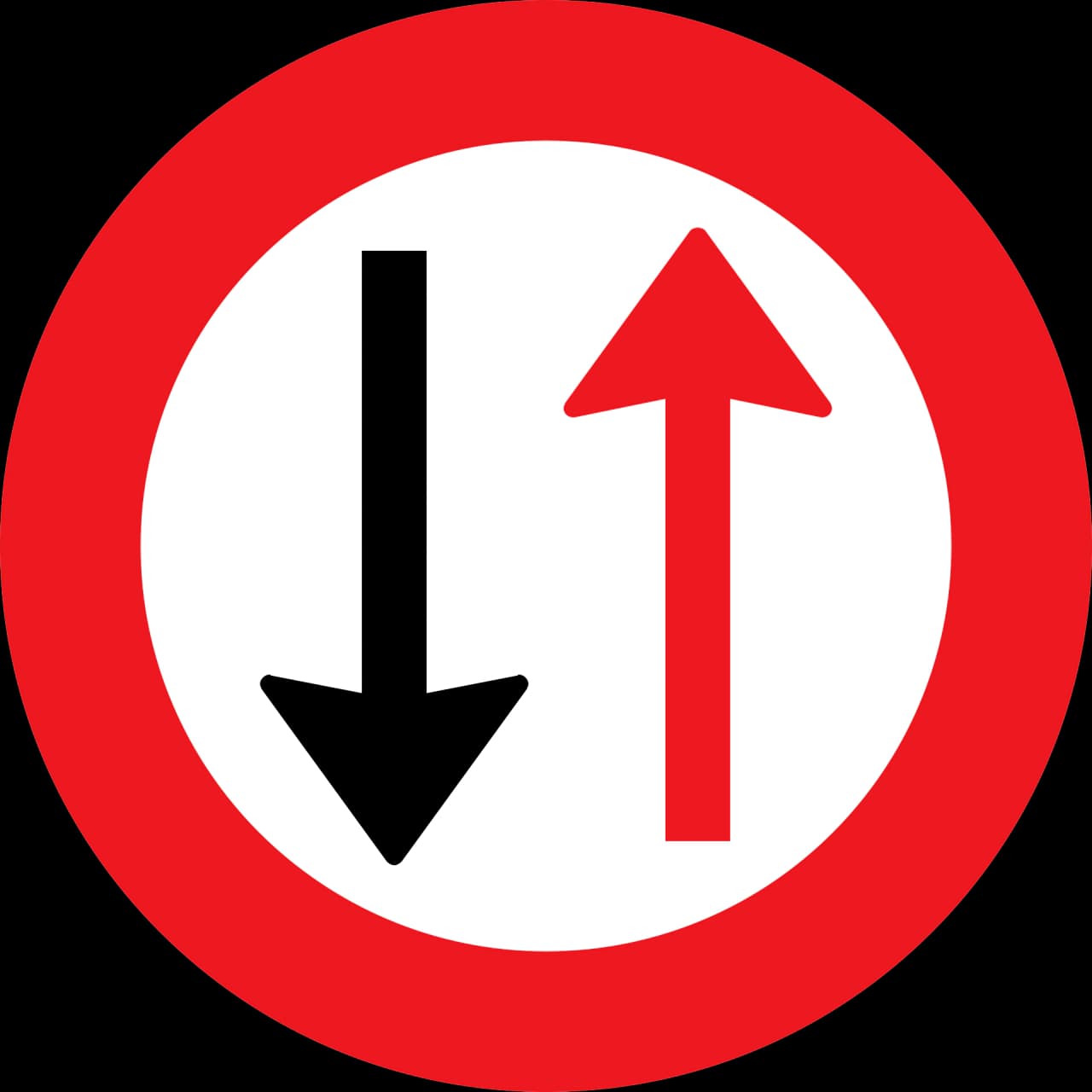 B18 - Priority for oncoming vehicles road sign