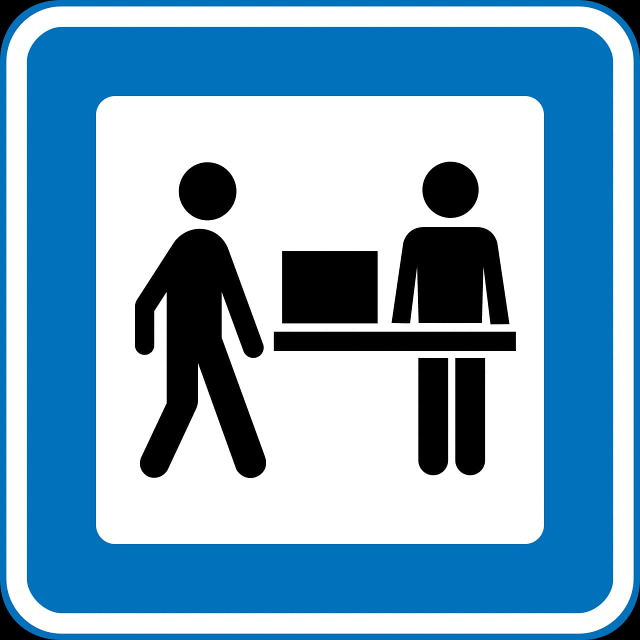 M129 - Public offices road sign