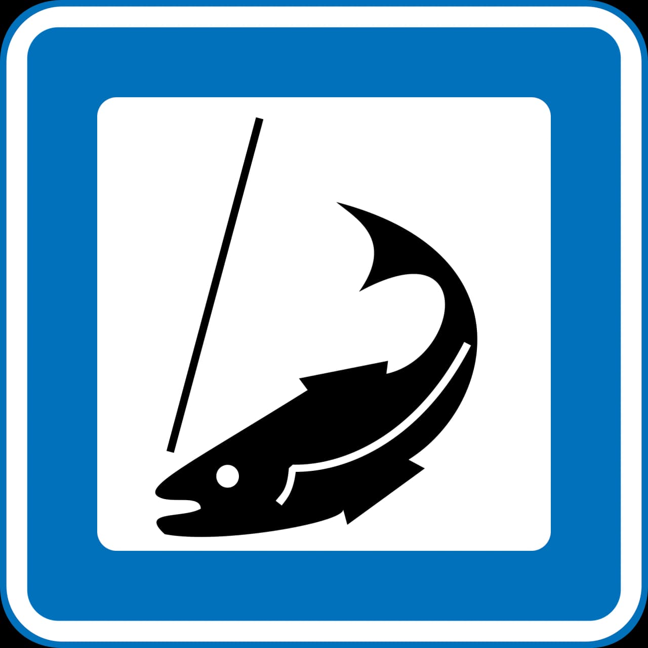 M37 - Put and take fishing road sign