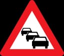 Traffic queue (A20) road sign