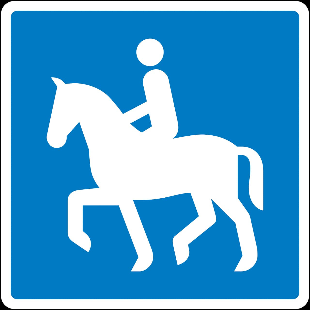 E21.3 - Recommended route for equestrians road sign