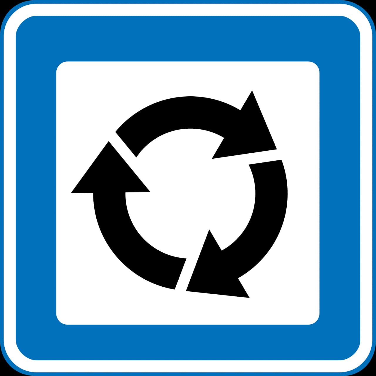 M131 - Recycling road sign