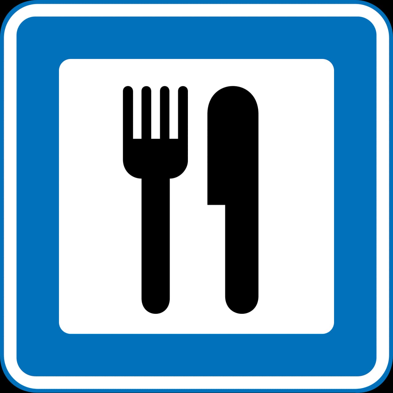 M43 - Restaurant road sign