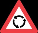 Roundabout road sign from Denmark