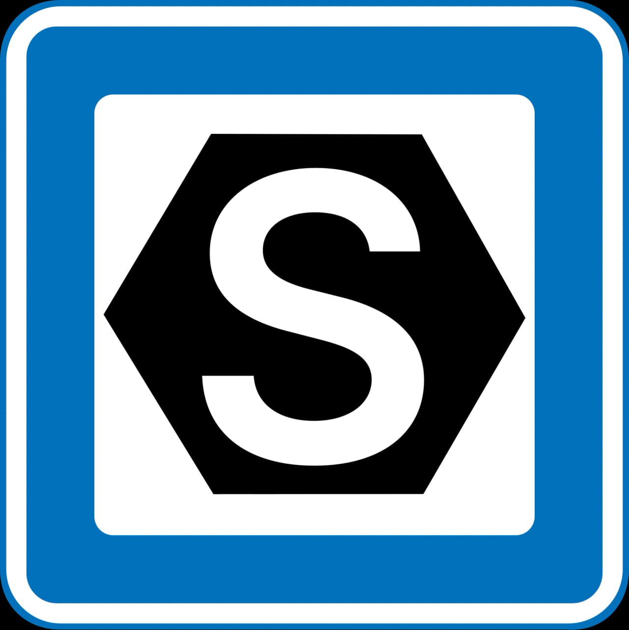 M13.1 - S-train station road sign