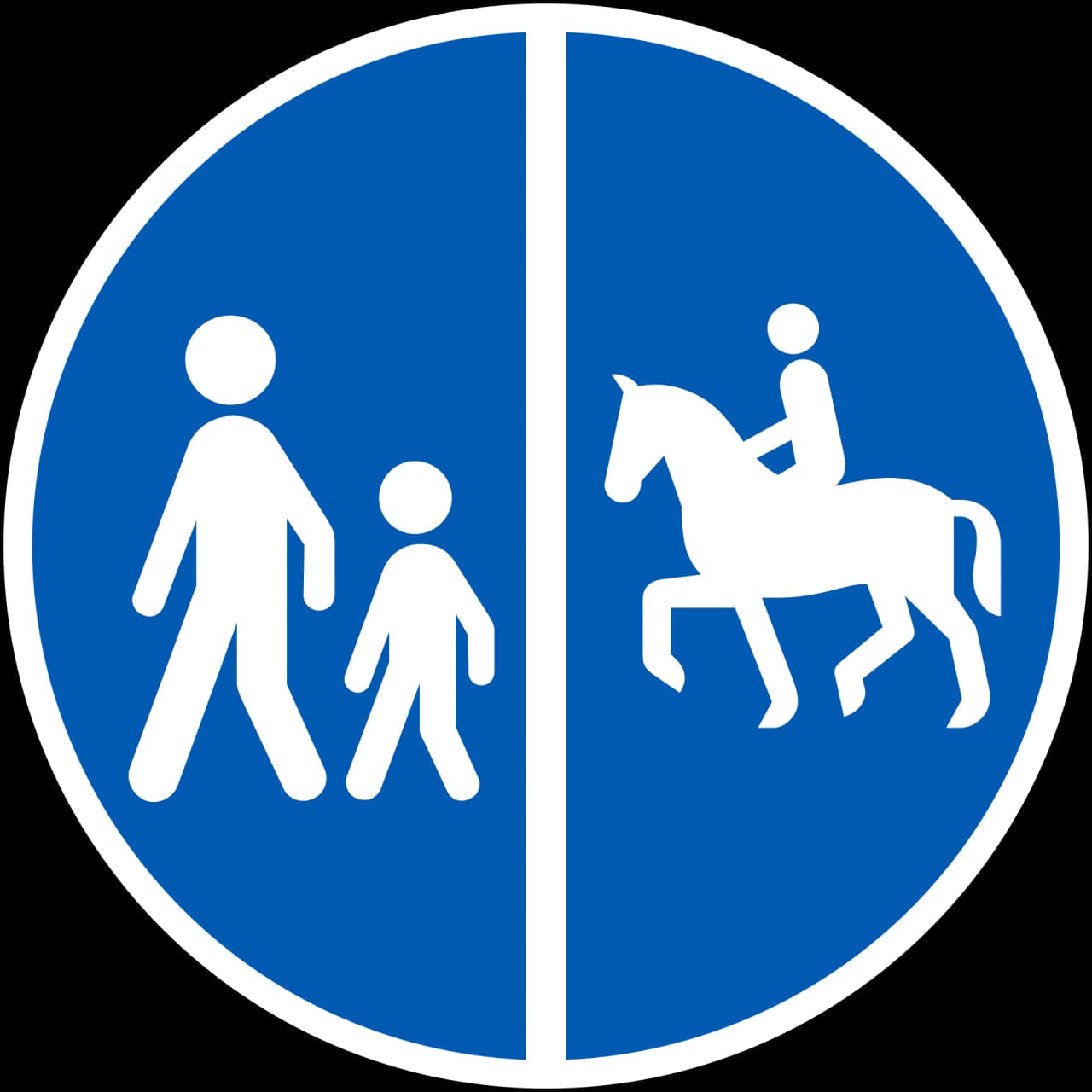 D26.1 - Segregated path road sign