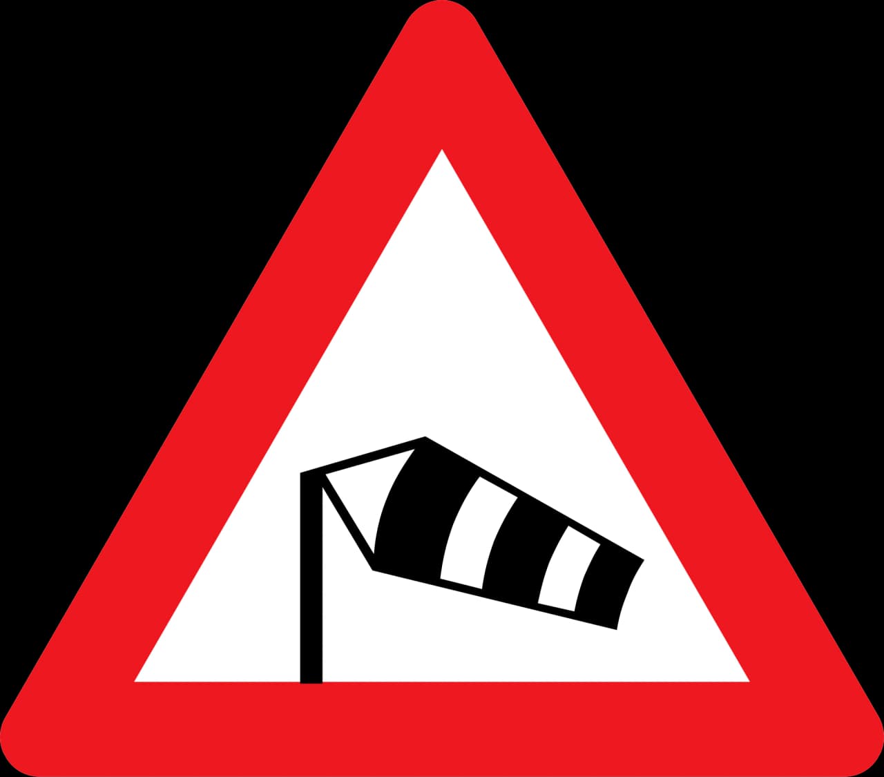A95 - Side winds road sign