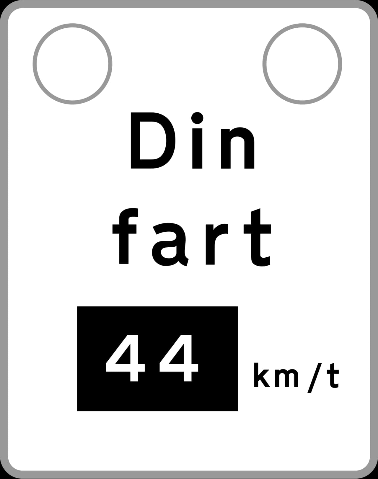 E91 - Speed feedback sign road sign