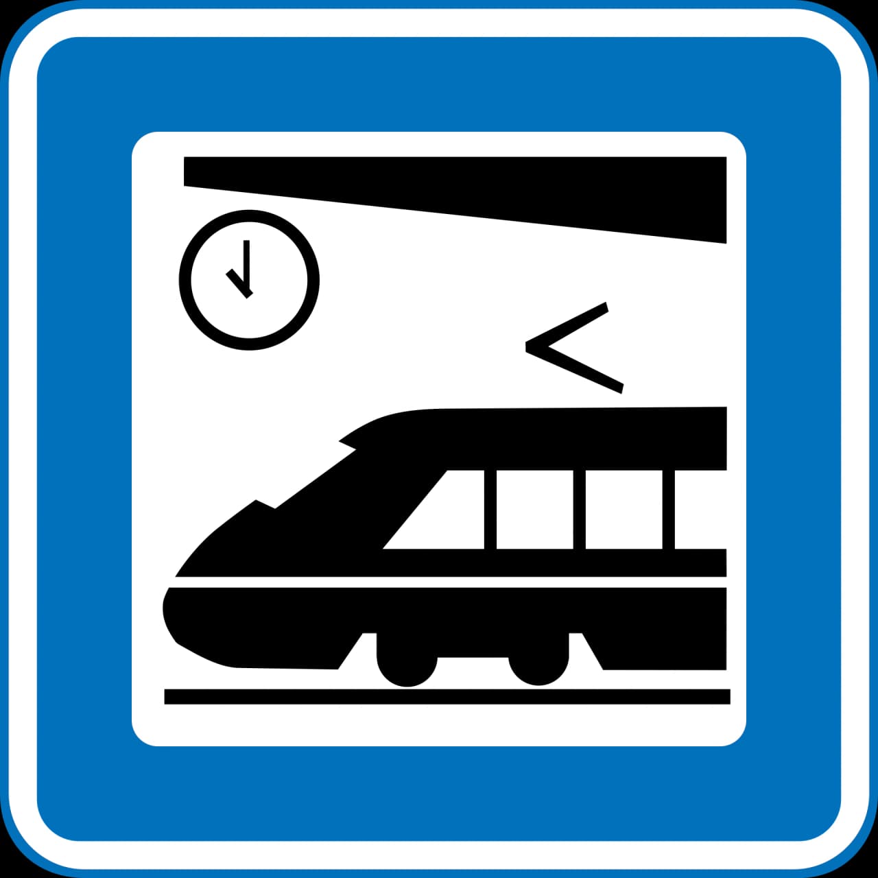 M13 - Train station road sign